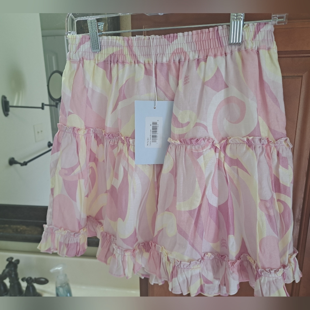 Hill House The Paz Skirt In Candy Keleidoscope Ruffle Tiered Skirt Size Medium - Picture 8 of 15